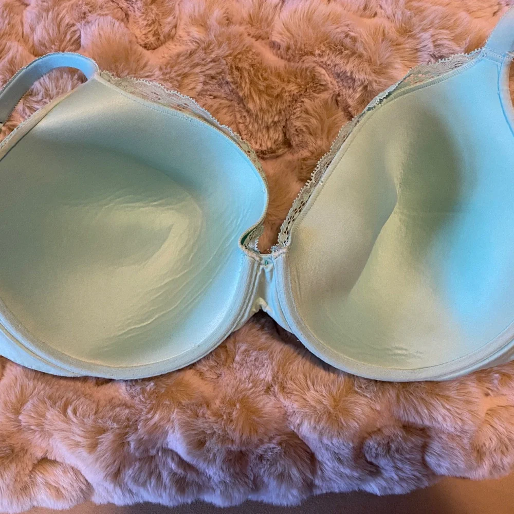 Victoria's Secret Lined Perfect Coverage Lace Mint Bra Size 40DD